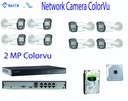 2 MP 8 IP Color Cameras Bundle- Including Cabling